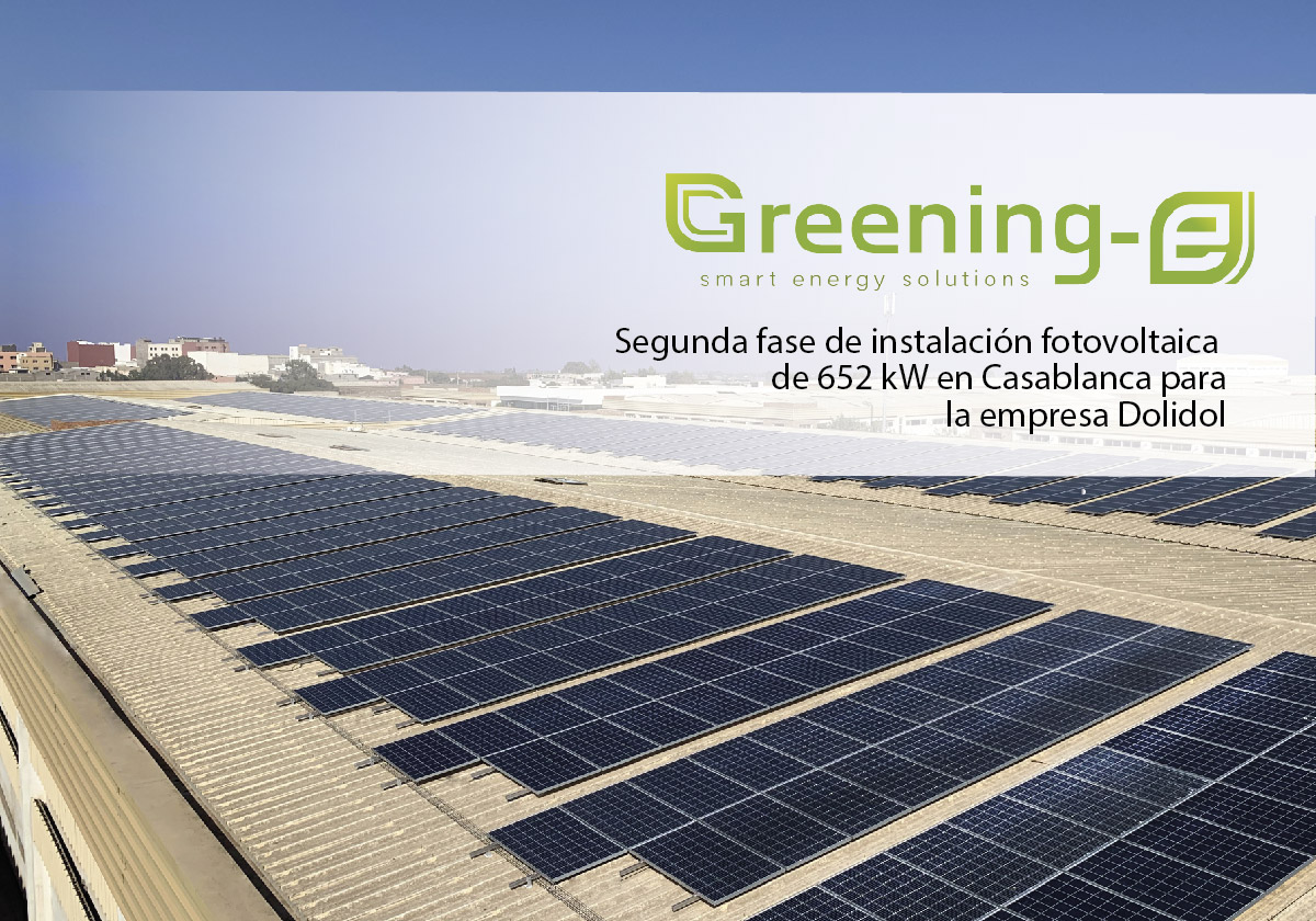 Instalación fotovoltaica en Marruecos para la empresa Dolidol