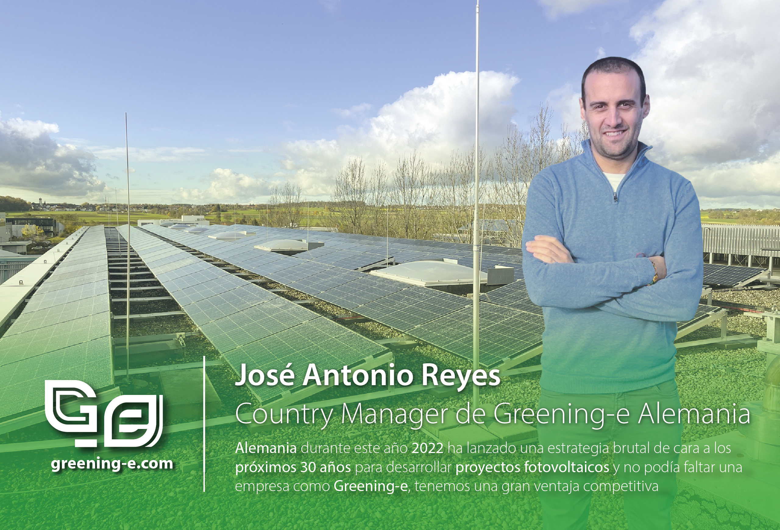 Country Manager de Greening-e Alemania, Jose Antonio Reyes Gómez