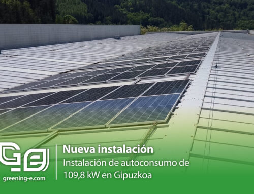 Proyectos Greening-e: Parque fotovoltaico para autoconsumo de 109,80 kW en Gipuzkoa